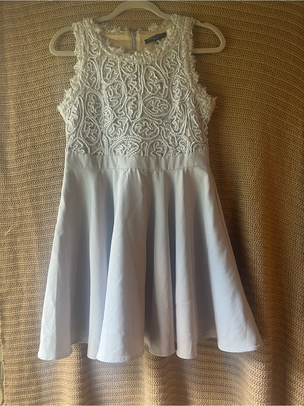 Romeo & Juliet Couture White Lace Bodice with Light Blue Skirt Girls Dress